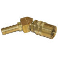 Coupler, 1/4" Passage, 45 Degree, 5/16" Straight Barb, 225 Series. - Image 1