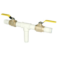 Manifold/Air Splitter, for IMS Hot Air Hopper Dryers. Includes (2) Ball Valves