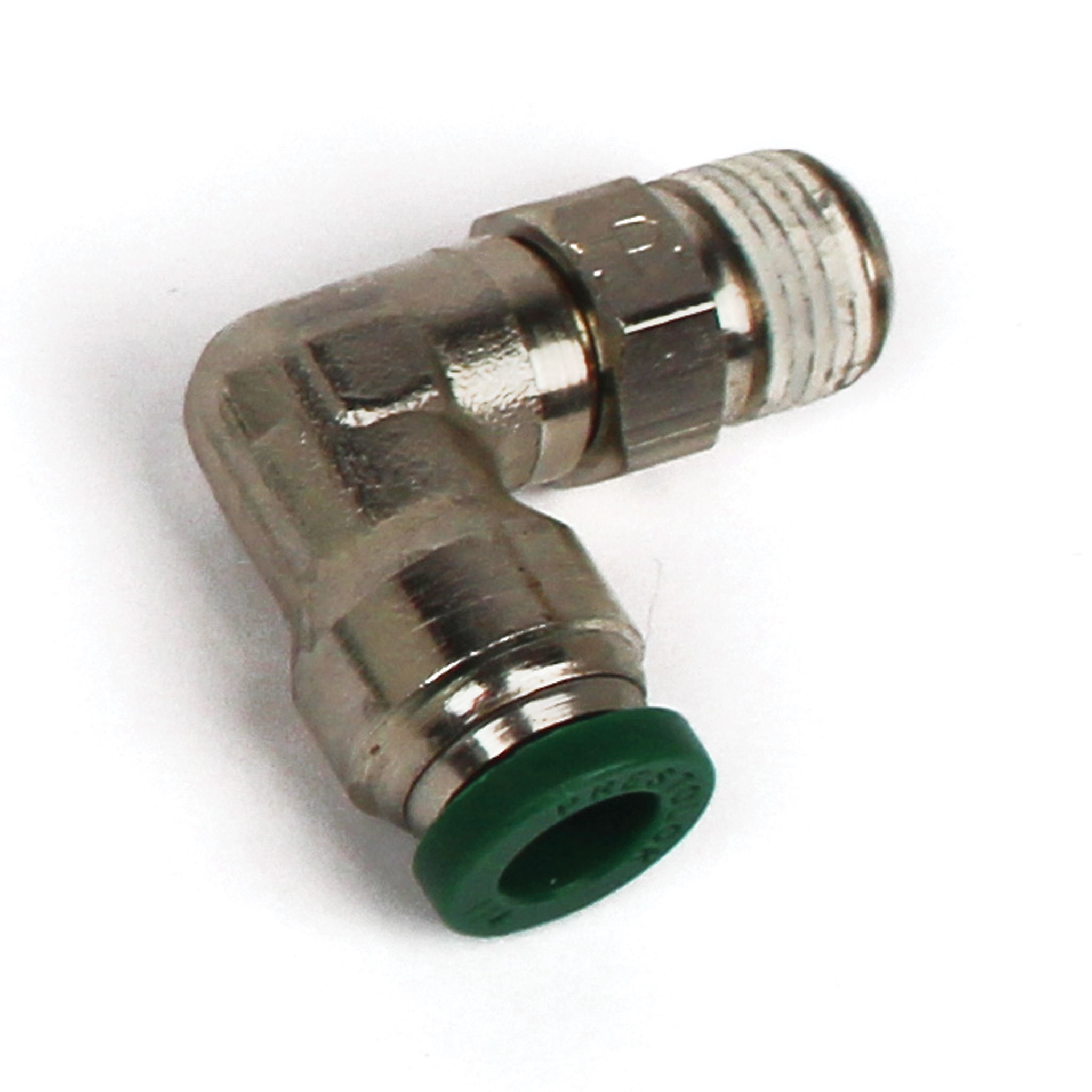 Push to Connect Tube Fitting, Elbow, Male Swivel, 1/2" OD Tube to 3/8" NPT - Image 2