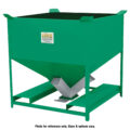 Mobile Storage Hopper, Heavy Duty 30 cu ft, 45° Hopper Slope, with Vacuum Ports