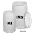 Plastic Drum with Lid, 55 Gallon, Natural Translucent Color