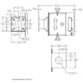 Drawer Magnet, 4″ x 4″, with Undrilled Blank Steel Top Flange and Universal Slotted Bottom Flange