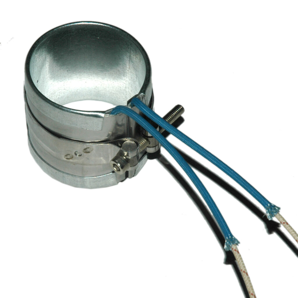 Heater Band, 2" Inside Diameter x 2" Wide, Mica, 240 Volt, 400 Watt, 12" Flex Leads
