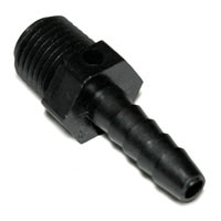 Hose Barb Fitting, Plastic, 1/4" Barb X 1/4" Male NPT