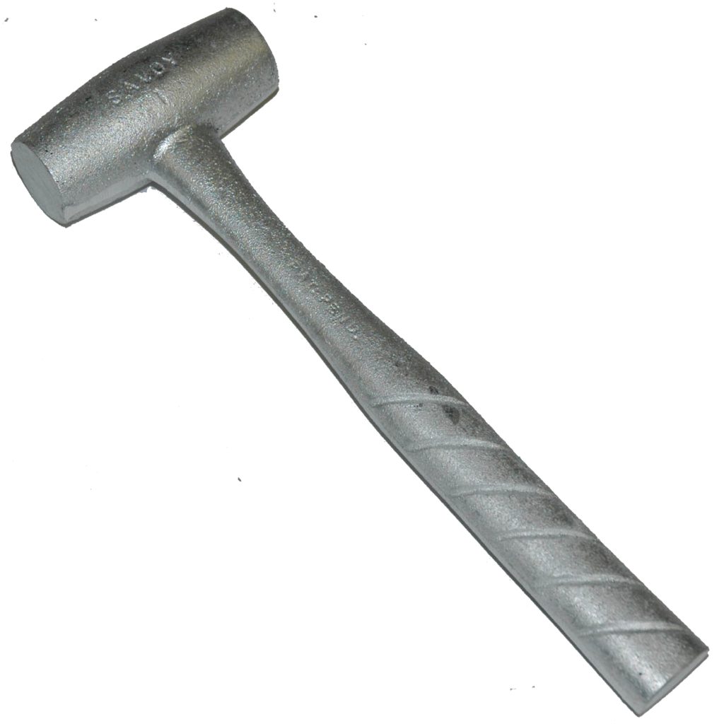 Mold Hammer, 1 lb., Aluminum, 10-3/8" long.
