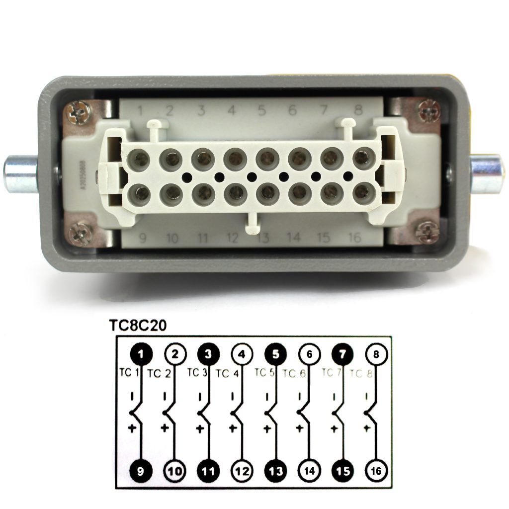 Thermocouple Cable for 8-Zone Mold Temperature Control System, 20' Length