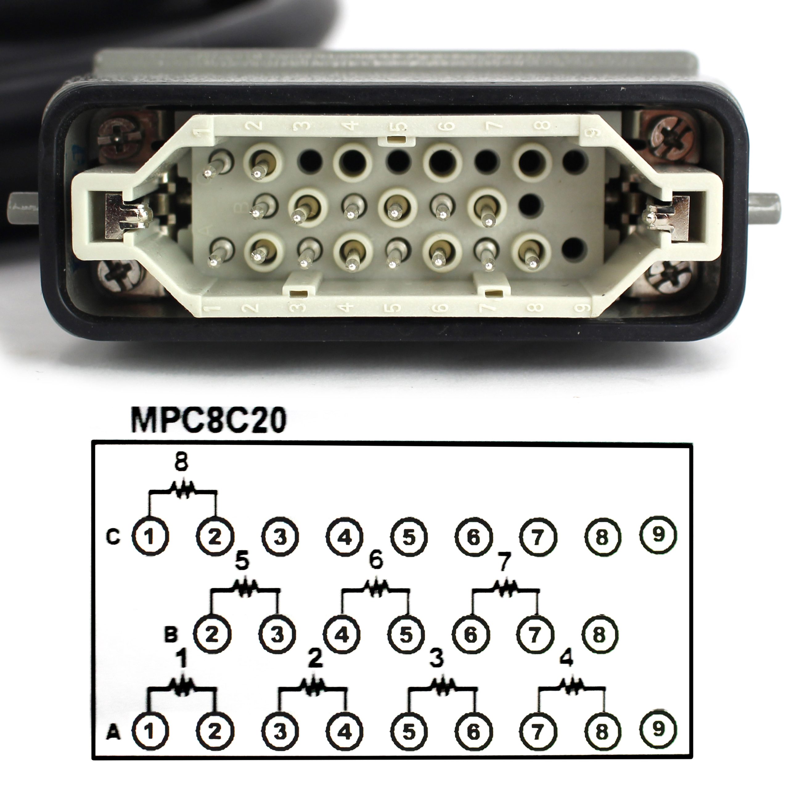 Mold Power Cable for 8-Zone Mold Temperature Control System, 20' Length - Image 3