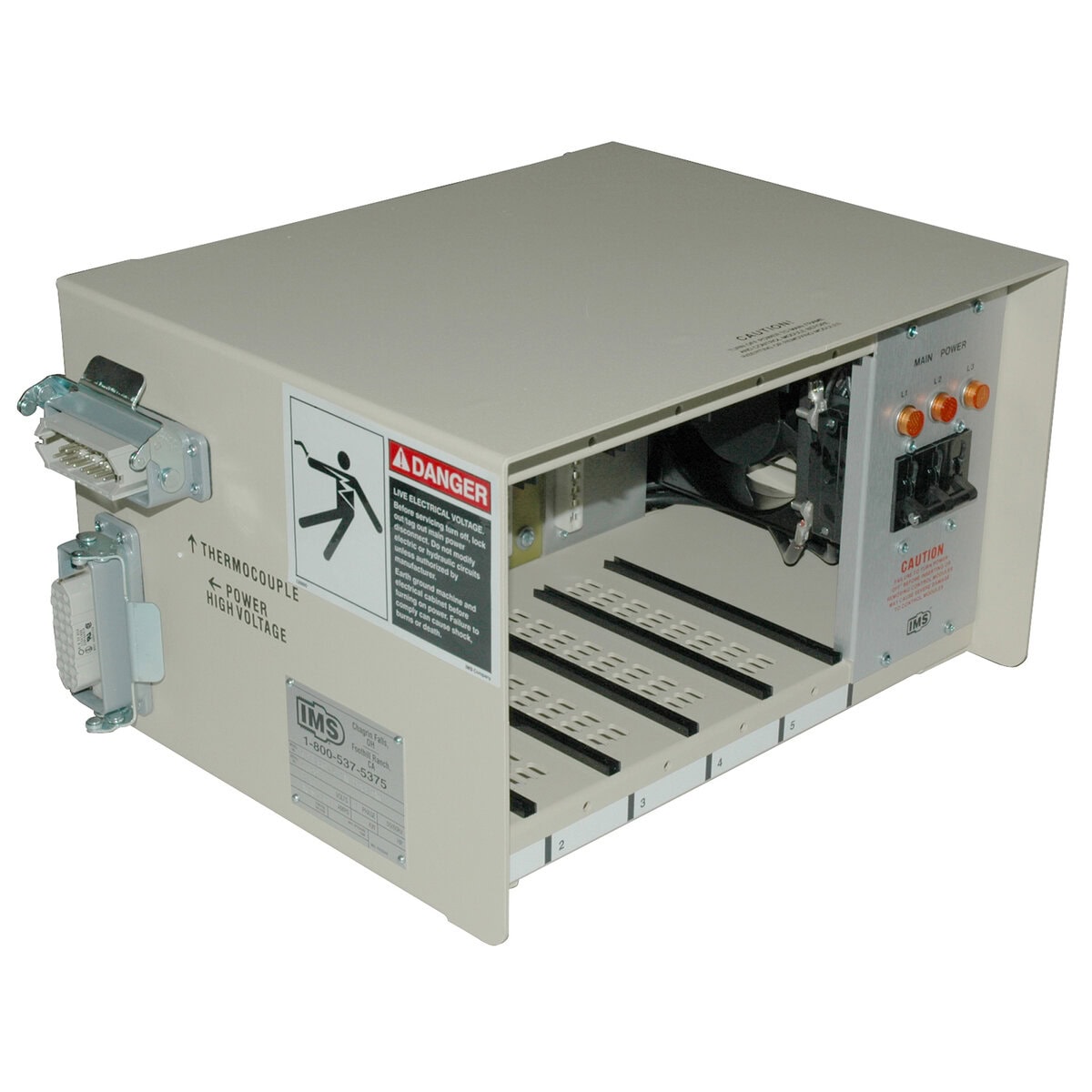Mainframe Housing for 5-Zone Temperature Control System, 15 Amps Per Zone, Wired 240/120/60/3 - Image 1