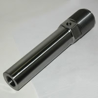 Hot Melt RT Nozzle Body, 8-1/4" (9" with Tip), 1-3/4"-8 Thd, 1-1/4" RO, 3/8"-24 Hot Melt T/C Hole