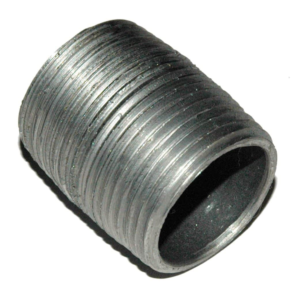 Pipe Nipple, 1" NPT, Close, Black Steel