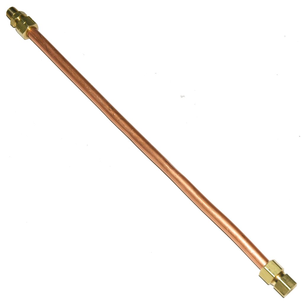 Bendable Copper Tube, 13" OAL with 1/8" Female NPT End And 1/8" NPT End.