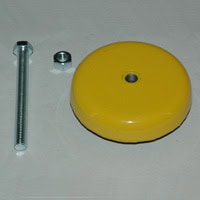 Machine Leveling Mounting Pad, 4-3/4" Diameter 1-1/2" High. Includes 1/2"-13 x 5" Bolt.