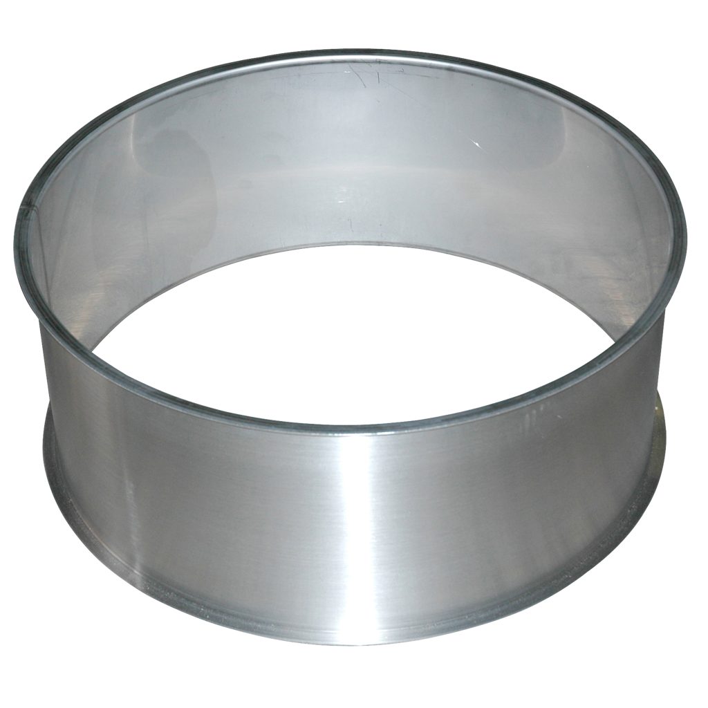 Hopper Extension Cylinder, 10" High for 24" Diameter Hoppers, 304 Stainless Steel without Ports