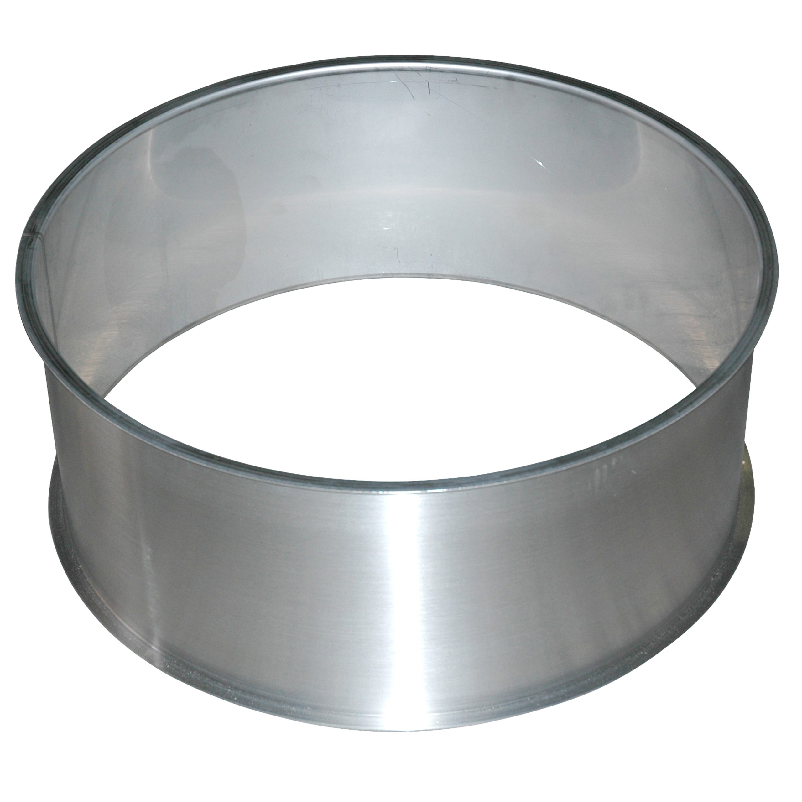Hopper Extension Cylinder, 10" High for 24" Diameter Hoppers, 304 Stainless Steel without Ports - Image 1