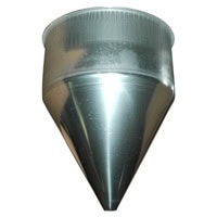 Hopper, Conical, 20" Diameter with 10" Straight Wall