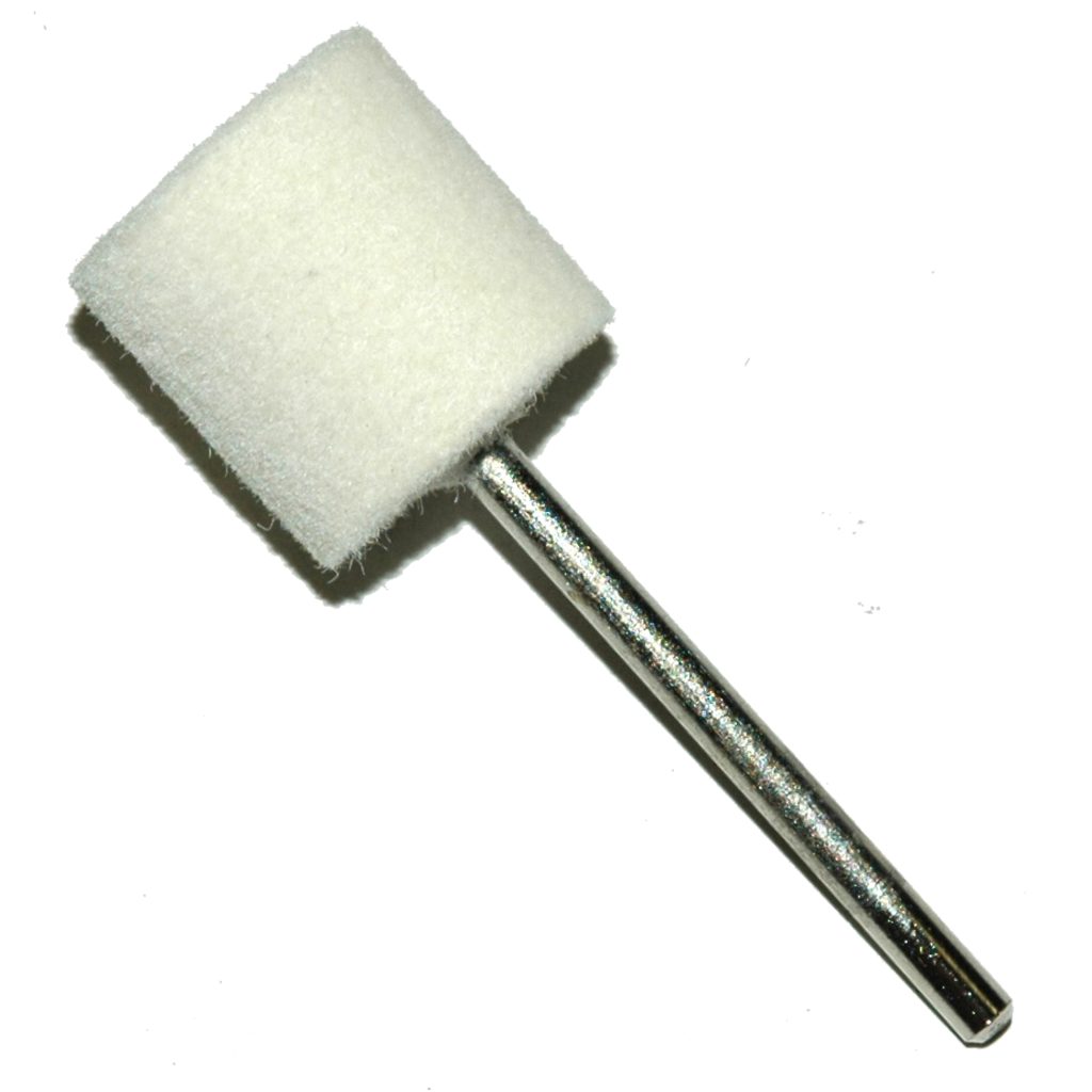 Mounted Felt Cylindrical Polishing Bob 3/4" Diameter x 3/4" Head Length x 1/8" Diameter Shank, Hard