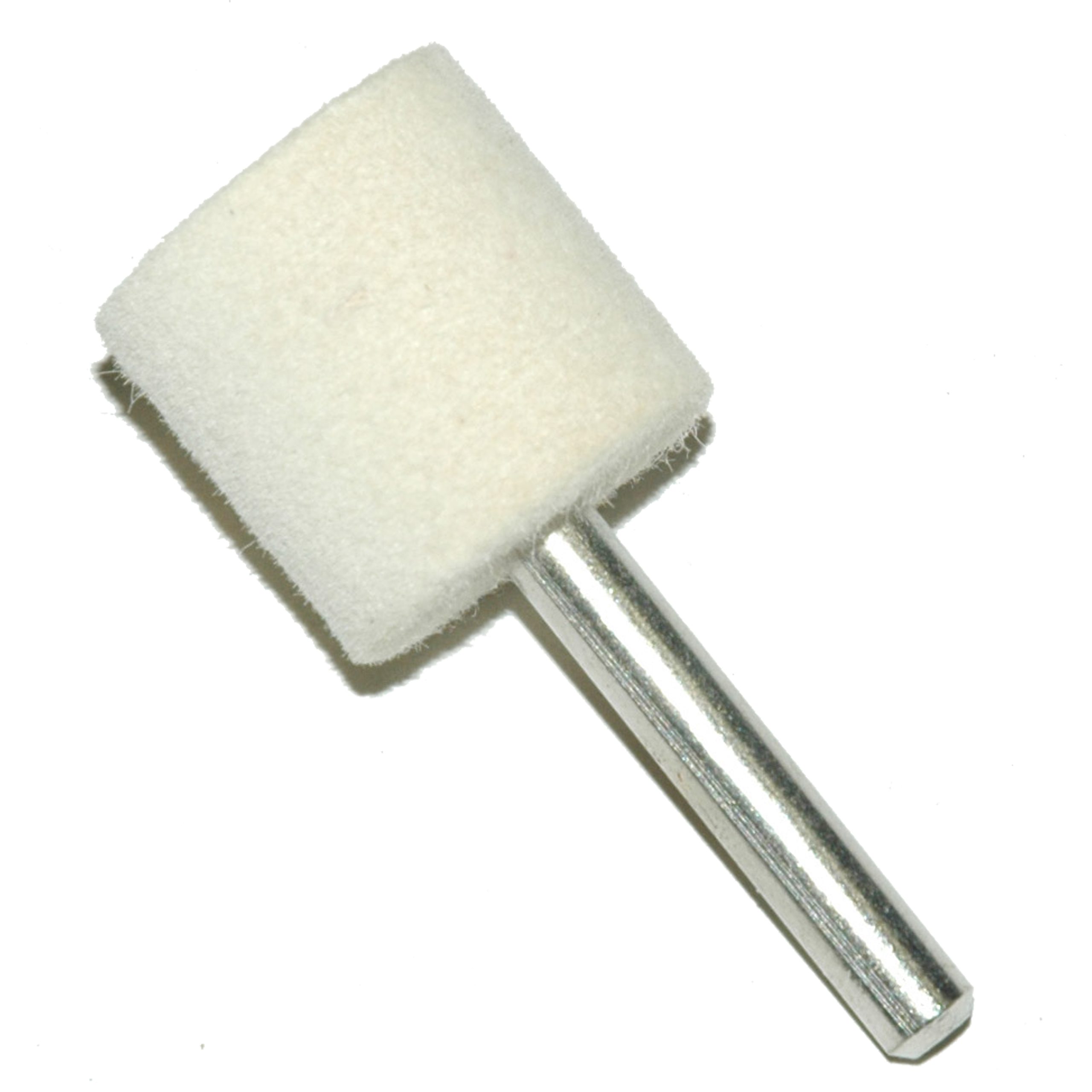 Mounted Felt Cylindrical Polishing Bob 1" Diameter x 1" Head Length x 1/4" Diameter Shank Soft - Image 1