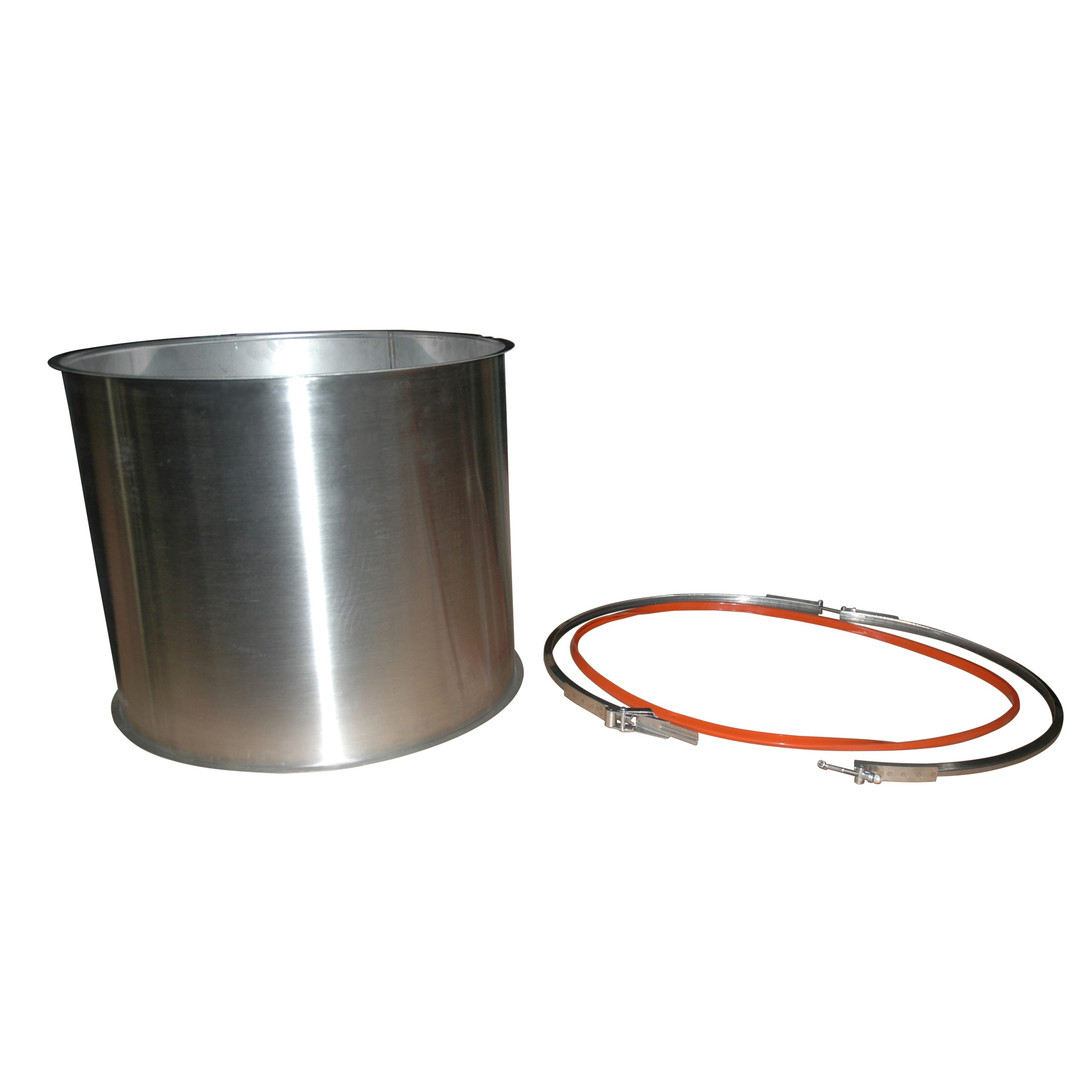 Hopper Extension Kit, 20" High for 24" Diameter Hoppers Includes One Body Band Clamp & Gasket - Image 1
