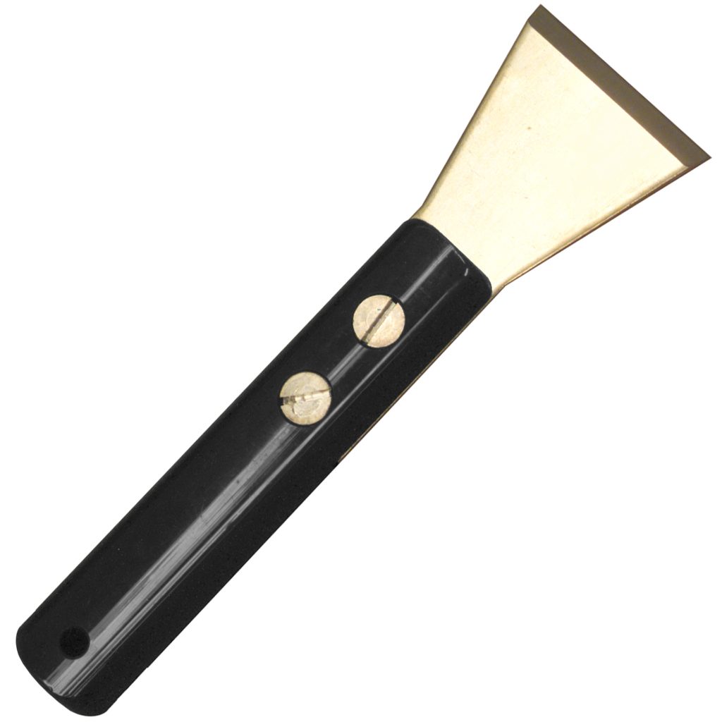 Flat, Wide Brass Scraper, 2" Wide, 7" Long