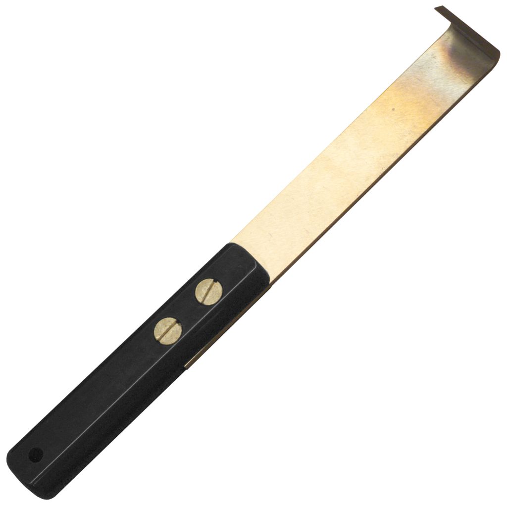 Bent Brass Scraper, 1" Wide, 10" Long