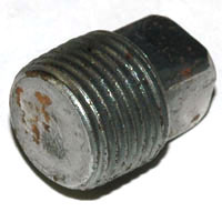 Plug, Square Head, 1" NPT, Black Steel.