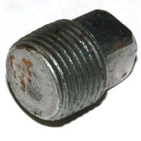 Plug, Square Head, 1/2" NPT, Black Steel