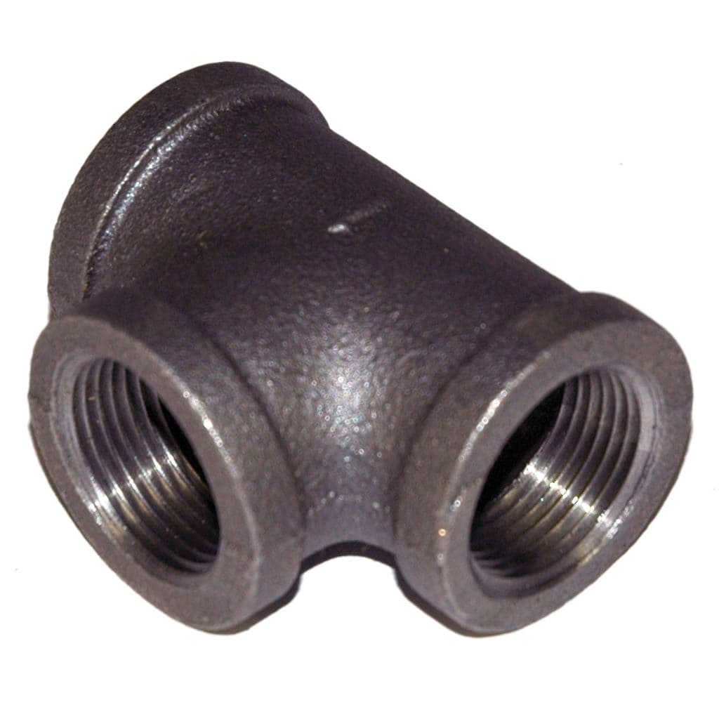 Tee, 1-1/2" NPT, Black Steel