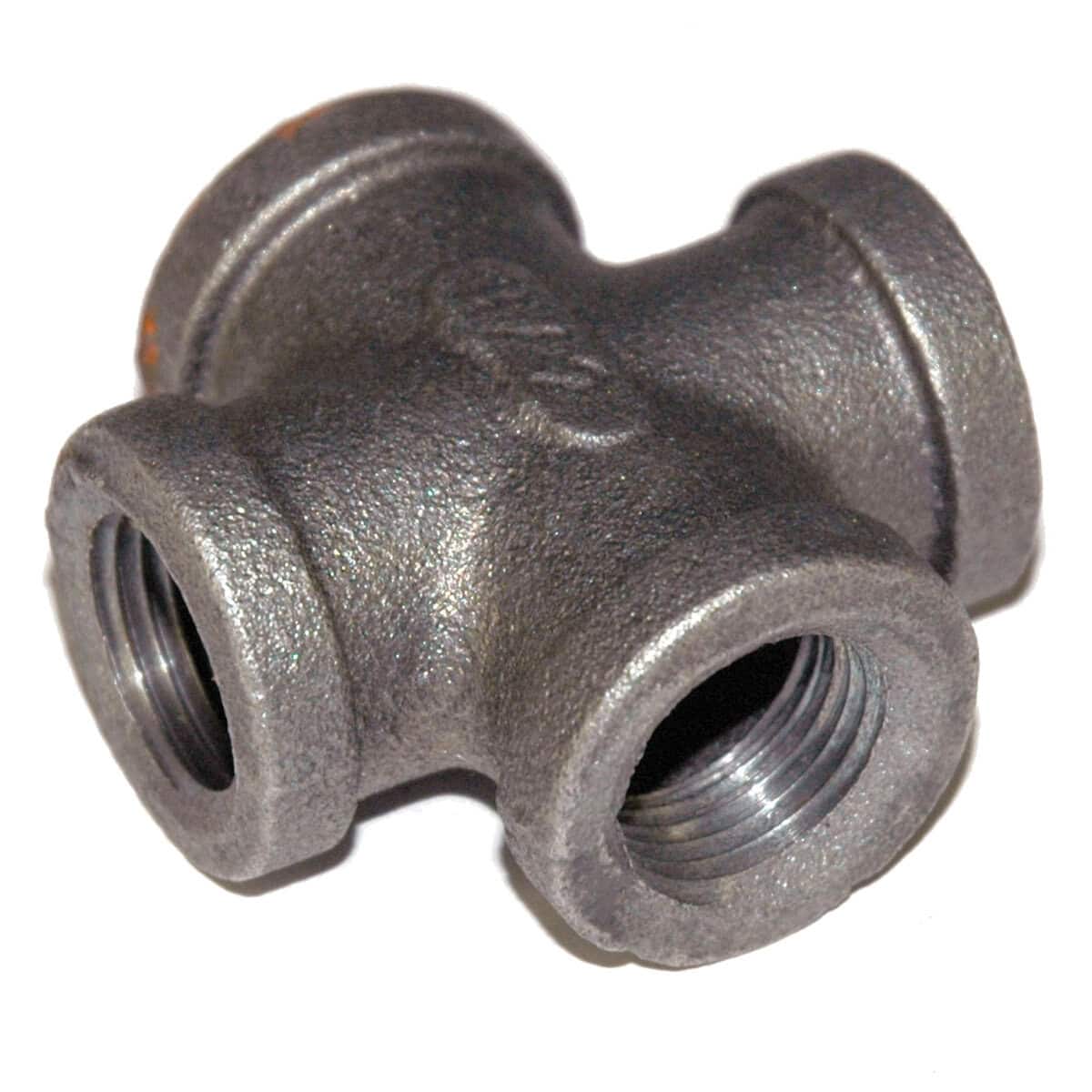 Cross, 1-1/2" NPT, Black Steel - Image 1