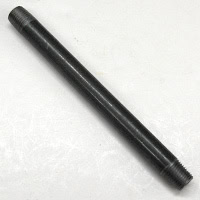 Pipe Nipple, 1/4" NPT, 6" Length, Black Steel