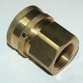 Coupler, ST Series, 1" Passage, 1" Female NPT, Brass. Includes Sleeve-Lock (Ball-Lock) - Image 1