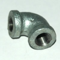 Elbow, 90 Degree, 1/8" NPT, Galvanized Steel