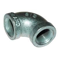 Reducing Female Elbow, 90 Degree, 2-1/2" x 1-1/2" NPT, Galvanized Steel