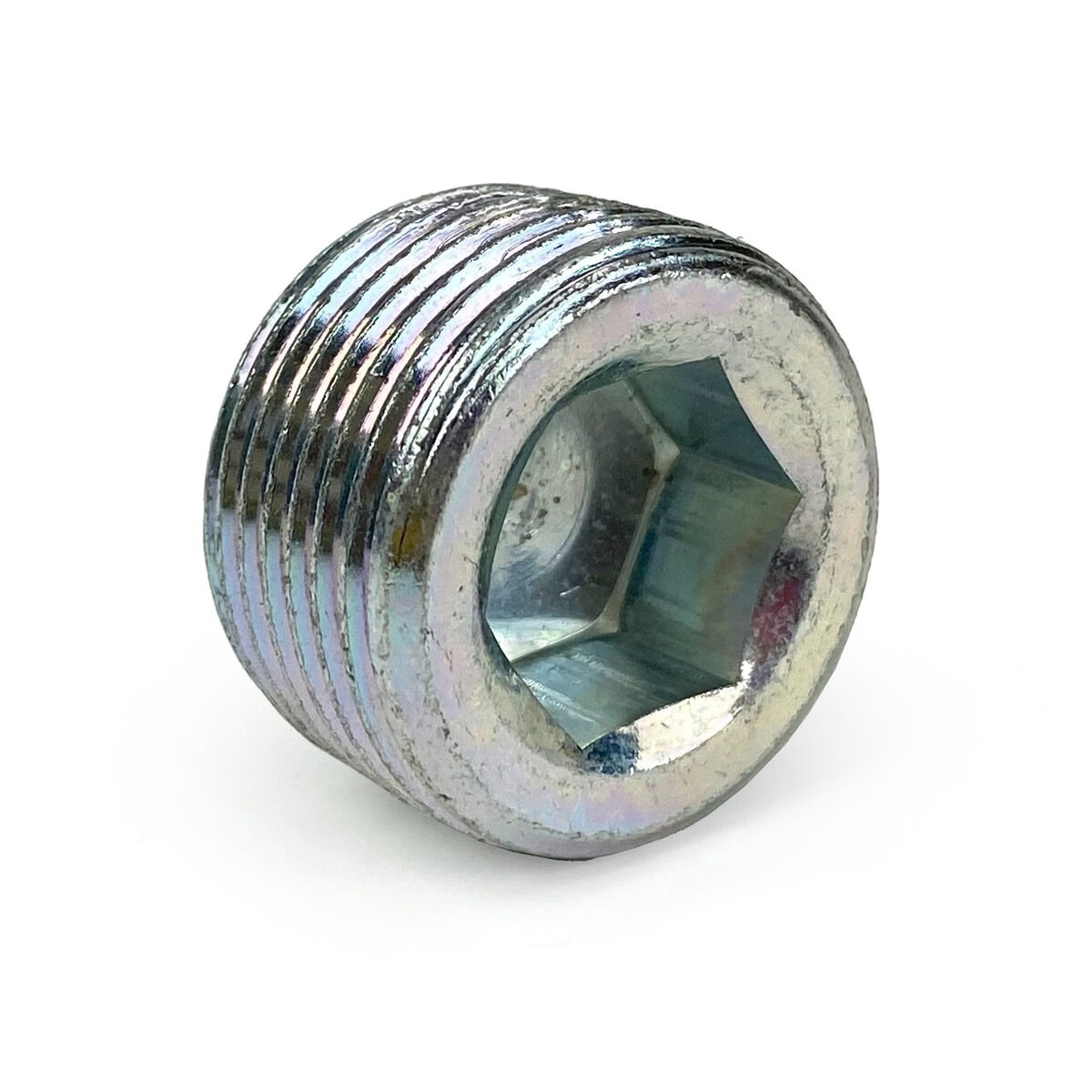 Plug, Hex Socket, 1" NPT, Galvanized Steel - Image 1