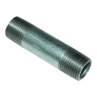 Pipe Nipple, 1/8" NPT, 3-1/2" Length, Galvanized Steel
