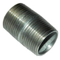 Pipe Nipple, 3/4" NPT, 1-1/2" Length, Galvanized Steel