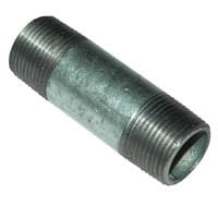 Pipe Nipple, 3/4" NPT, 3" Length, Galvanized Steel