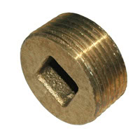 Plug, Square Socket, 1" NPT, Bronze