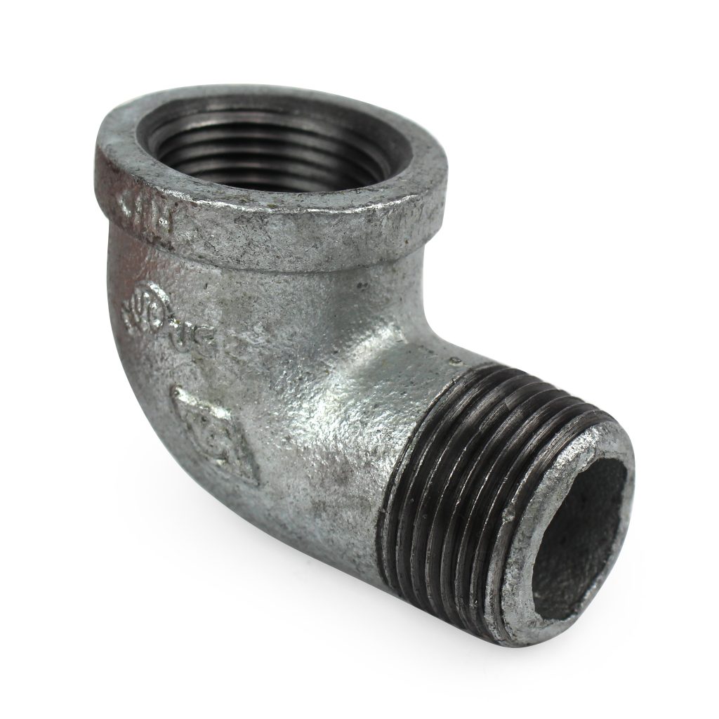 Elbow, Street, 90 Degree, 1" NPT, Galvanized Steel