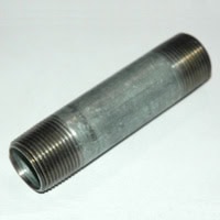 Pipe Nipple, 1" NPT, 5" Length, Galvanized Steel