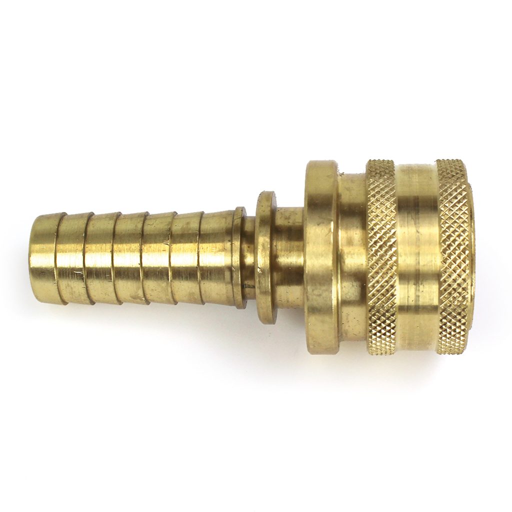 Coupler, ST Series, 3/4" Body, 3/4" Hose Barb, Straight Brass