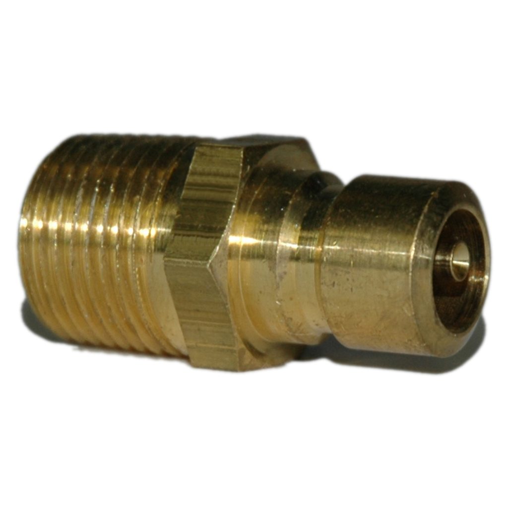 Plug, Water, Valved, 300 Series, 3/8" Passage, 3/8" NPT Male, Brass
