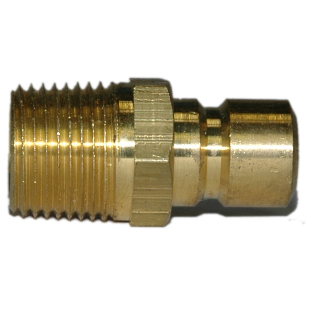 Plug, Water, Valved, 300 Series, 3/8" Passage, 3/8" NPT Male, Brass
