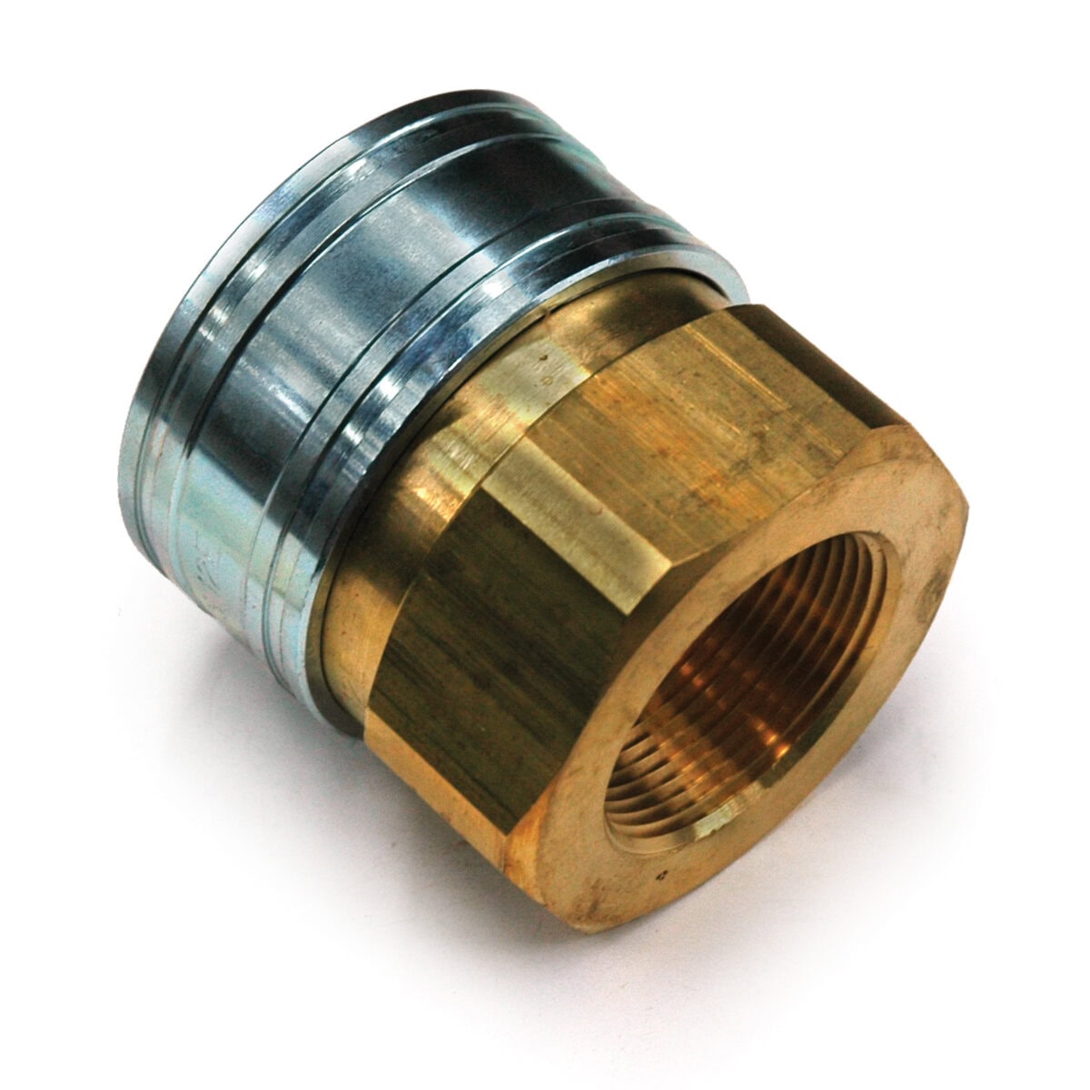 Coupler, ST Series, 1-1/2" Body, 1-1/2"-115 Female NPT, Brass - Image 1