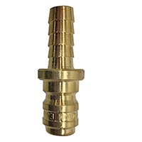 Plug, ST Series, 3/8" Body, 3/8" Hose Barb, Straight, Brass