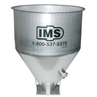 Conical Hopper, 16" Diameter with 6" x 6" Flange, with Sight Glass