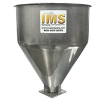 Conical Hopper, 24" Diameter Stainless Steel