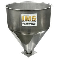 Conical Hopper, 24" Diameter Stainless Steel