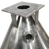 Conical Hopper, 24" Diameter Stainless Steel