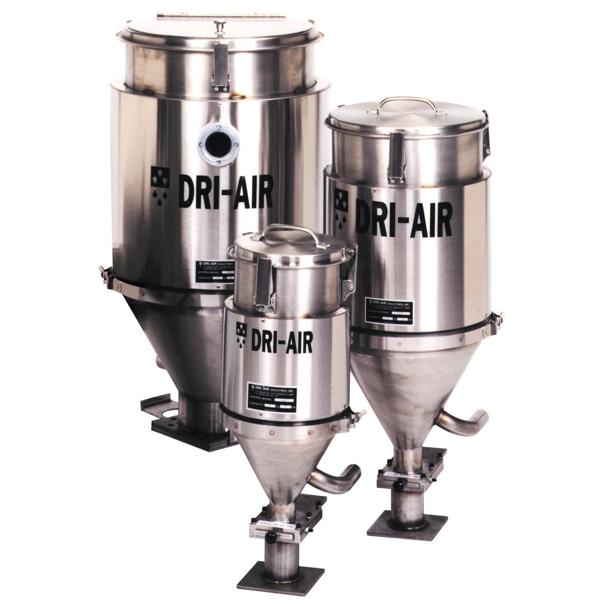 Drying Hopper With Insulated Walls, Model RH15, 15 lb Cap, 1" x 1" Ports - Image 1