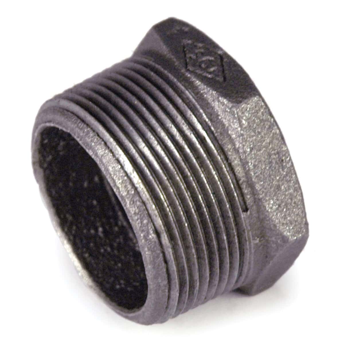 Bushing, Hex, 1-1/4" x 3/4" NPT, Black Steel - Image 1